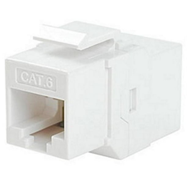CAT6 Inline Faceplate Coupler44; White CAT6 Inline Faceplate Coupler44; White